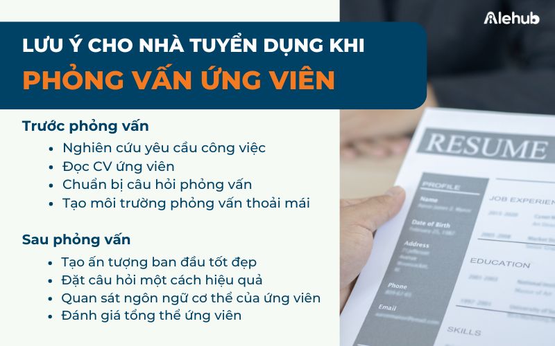 Nhà Tuyển Dụng Cần Lưu Ý Những Gì Trong Quá Trình Phỏng Vấn?