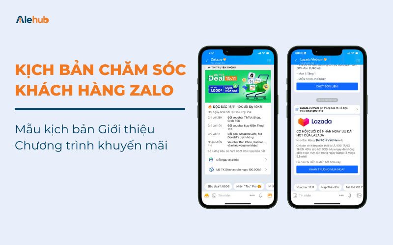 Mẫu tin nhắn chăm sóc khách hàng Zalo Giới thiệu Chương trình khuyến mãi