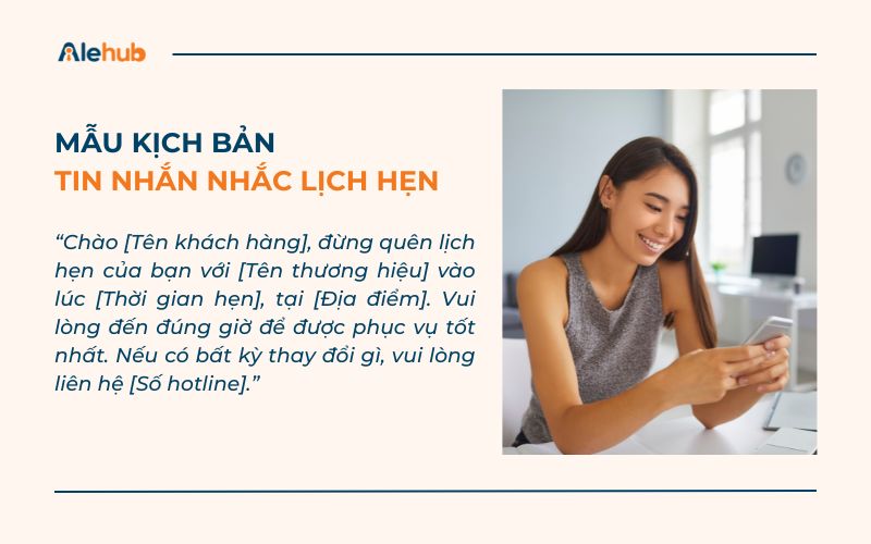 Mẫu Kịch Bản Tin Nhắn Nhắc Lịch Hẹn