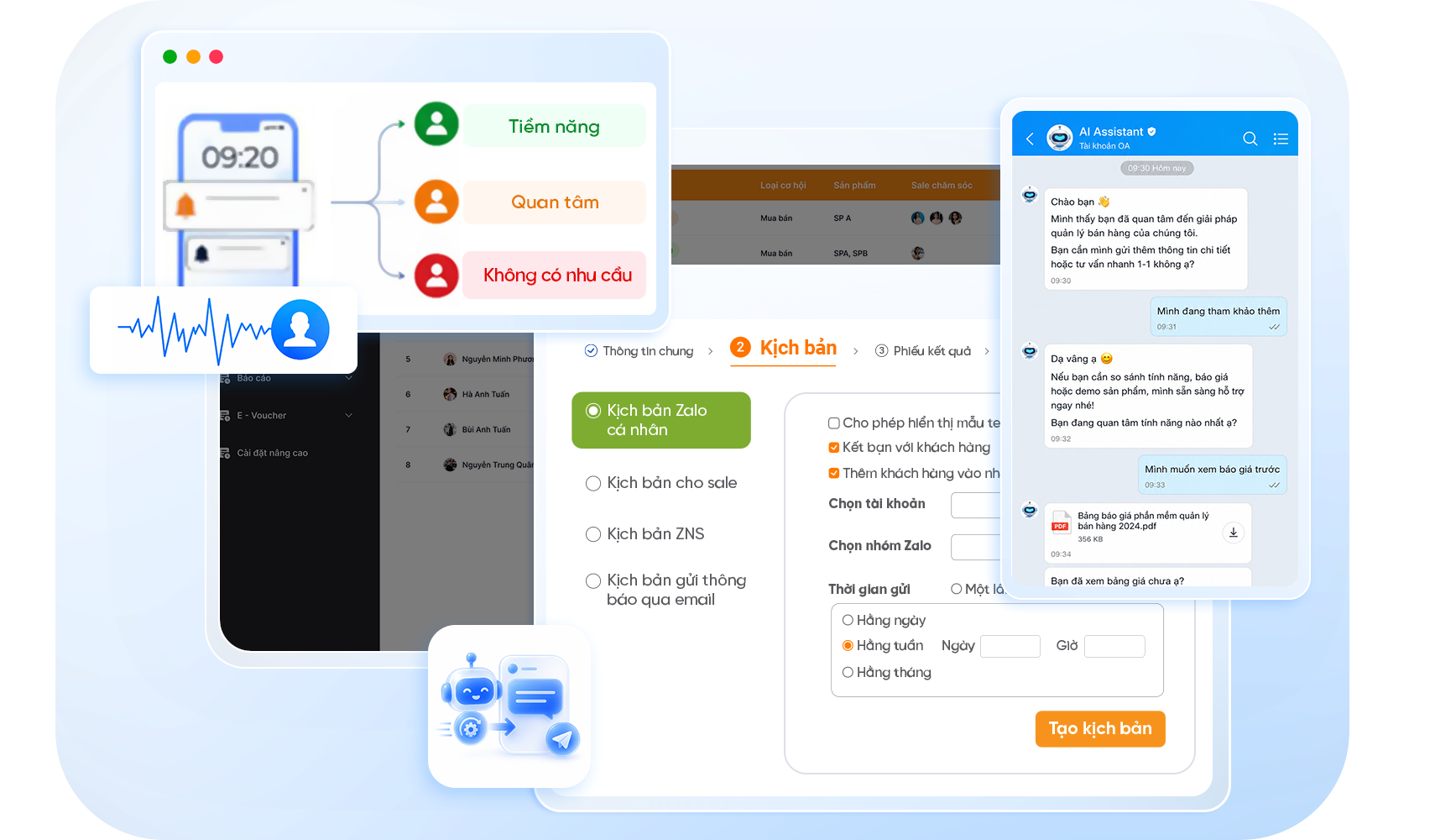 2. AI Agent tự động bám đuổi khách hàng thay thế quy trình thủ công